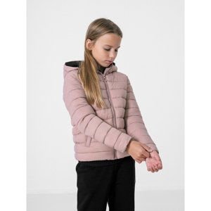 4F JUNIOR-GIRLS JACKET JKUDP001-56S-LIGHT PINK Růžová 134