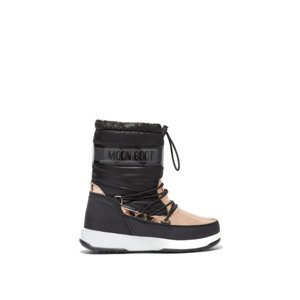 MOON BOOT-Girl Soft Jr black/copper Černá 38