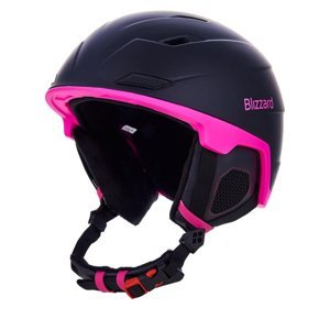 BLIZZARD-W2W Double ski helmet, black matt/magenta