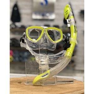 Maska Ecco + šnorchl Fusion Dry žlutý Set