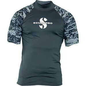 Lycrové Triko Scubapro Rash Guard Graphite Upf50 Kratký Rukáv Panské Velikost: M