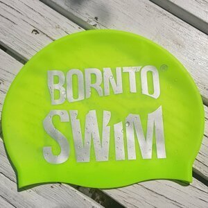 Born To Swim Silikonová čepice Zelená Classic, Velké Stříbrné Logo Barva: Zelená, Velikost: 23