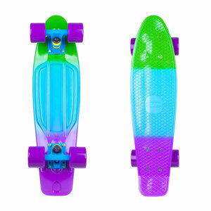 Penny board WORKER Sunbow 22"  zeleno-modro-fialová