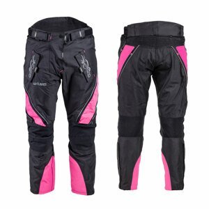Dámské moto kalhoty W-TEC Kaajla  černo-růžová  XL
