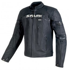 Pánská kožená moto bunda Spark Dark  černá  5XL
