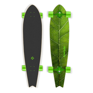 Longboard Street Surfing Fishtail - The Leaf 42"  Zelený Truck