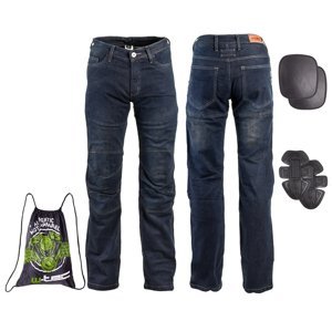 Pánské moto jeansy W-TEC Pawted s nepromokavou membránou  3XL  tmavě modrá