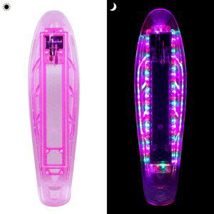 Svítící deska pro penny board WORKER Mirrama LED 22.5*6"  fialová