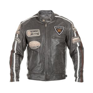 Pánská Kožená Moto Bunda W-Tec Antique Cracker  Hnědo-Šedá  4Xl