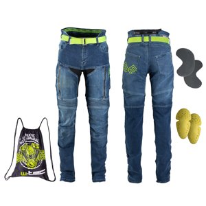 Dámské Moto Jeansy W-Tec Ekscita  Modrá  30