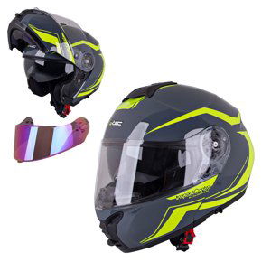 Výklopná Moto Přilba W-Tec Fs-907 P/j  Grey-Fluo Yellow