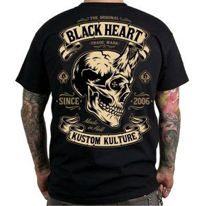 Triko Black Heart Devil Skull  Černá  3Xl