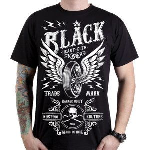 Triko BLACK HEART Moto Wings  černá  XXL