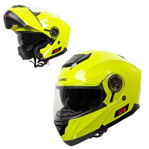 Výklopná Moto Přilba W-Tec Lanxamo  Fluo Yellow  L (59-60)