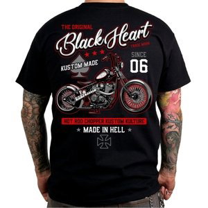 Triko BLACK HEART Red Chopper  černá  M