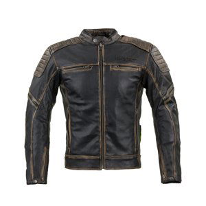 Kožená moto bunda W-TEC Mungelli  vintage hnědá  4XL