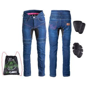 Dámské Moto Jeansy W-Tec Biterillo Lady  Modrá  Xl