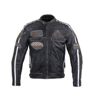 Pánská Kožená Moto Bunda W-Tec Sheawen Vintage  5Xl  Černá