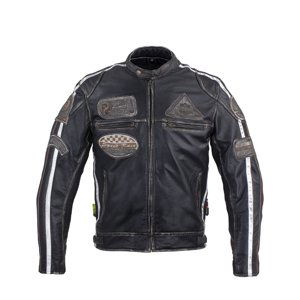 Pánská Kožená Moto Bunda W-Tec Sheawen Vintage  Černá  6Xl