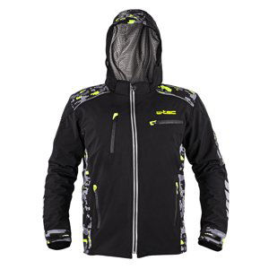 Pánská Softshellová Moto Bunda W-Tec Kybero  3Xl  Černá-Fluo