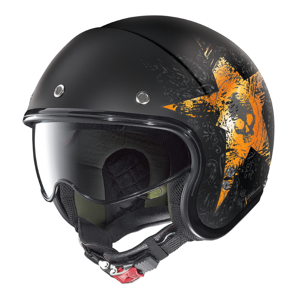 Moto Helma Nolan N21 Star Skull  Flat Black-Orange  Xl (61-62)