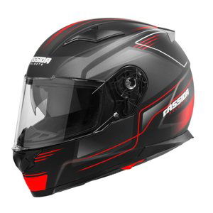 Moto přilba Cassida Apex Fusion  černá matná/červená fluo/bílá