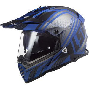 Moto přilba LS2 MX436 Pioneer Evo  Master Matt Black Blue