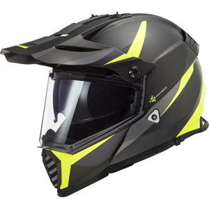 Moto Přilba Ls2 Mx436 Pioneer Evo  Router Matt Black H-V Yellow