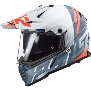 Moto Přilba Ls2 Mx436 Pioneer Evo  Evolve White Cobalt  M (57-58)