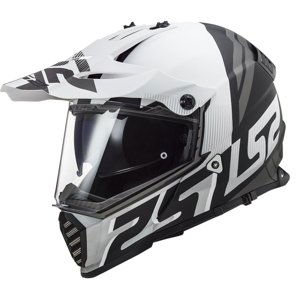 Moto přilba LS2 MX436 Pioneer Evo  Evolve Matt White Black