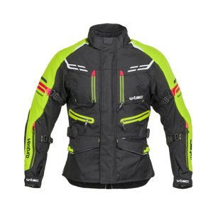 Pánská Moto Bunda W-Tec Ventura  Černá-Fluo Žlutá  Xxl