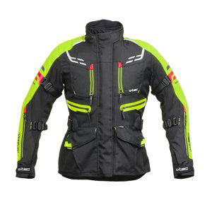 Dámská Moto Bunda W-Tec Ventura Lady  Černá-Fluo Žlutá  M