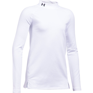 Dívčí Triko Under Armour Coldgear Mock  White/white/black  Ym