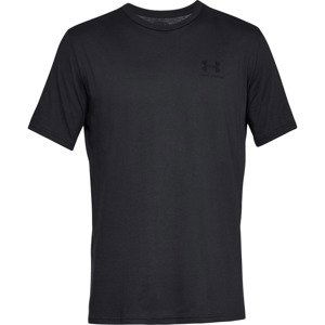 Pánské triko Under Armour Sportstyle Left Chest SS  Black/Black  M