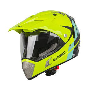 Moto Přilba W-Tec Dualsport  Camo-Fluo Yellow  Xs (53-54)