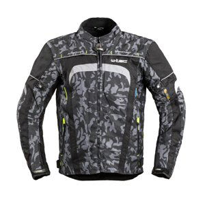 Pánská Moto Bunda W-Tec Torebaro  Black-Grey Digi-Camo  S