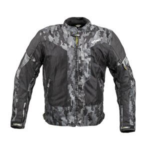 Pánská Letní Moto Bunda W-Tec Jared  Black-Grey Digi-Camo  M