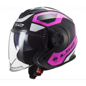 Moto přilba LS2 OF570 Verso Marker  Matt Black Violet  XXS (51-52)