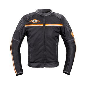 Pánská Moto Bunda W-Tec 2Stripe  Černo-Béžovo-Oranžová  L