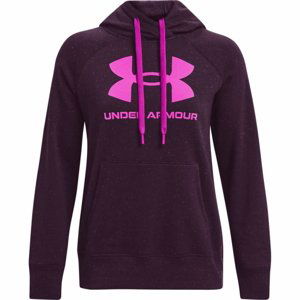 Dámská mikina Under Armour Rival Fleece Logo Hoodie  Bordeaux  XS