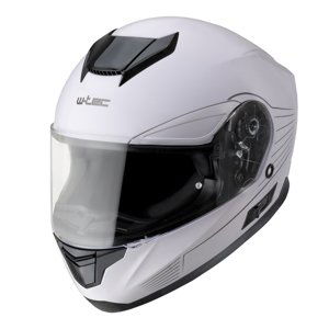 Moto přilba W-TEC Yorkroad Solid  White Grey Glossy  XS (53-54)