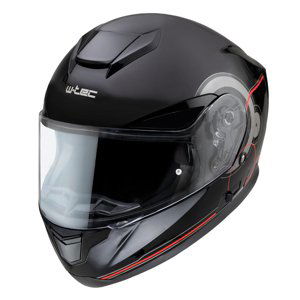 Moto přilba W-TEC Yorkroad Fusion  Black Grey Red Glossy