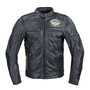 Pánská kožená bunda W-TEC Black Heart Wings Leather Jacket  4XL