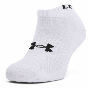 Unisex ponožky Under Armour Core No Show 3 páry  White