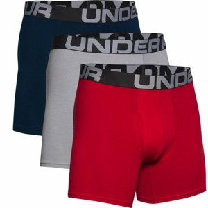 Boxerky Under Armour Charged Cotton 6In 3 Pack  Red  S