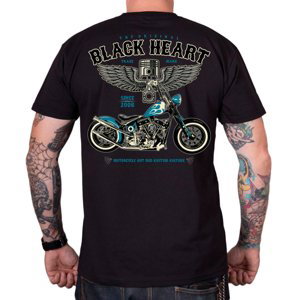 Triko BLACK HEART Blue Chopper  černá  M