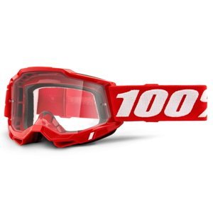Motokrosové brýle 100% Accuri 2  červená, čiré plexi
