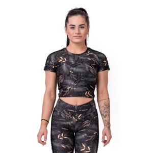 Dámský crop top Nebbia Active 568  Volcanic Black  S