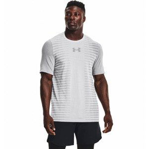 Pánské triko Under Armour Seamless Wordmark SS  Halo Gray  L