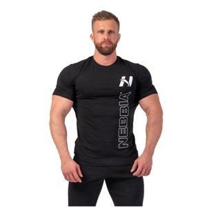 Pánské tričko Nebbia Vertical Logo 293  Black  L